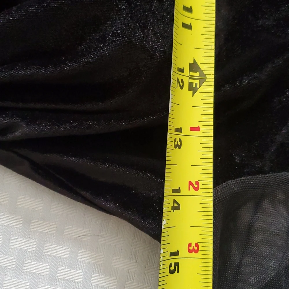 Nwot Eliza J Black Velvet Ruched Long Sleeve Cocktail Gown - Picture 13 of 15